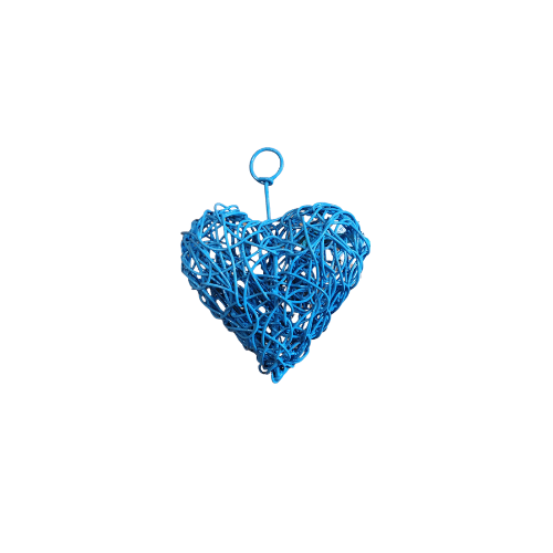 Light Blue Wire Heart (10cm)