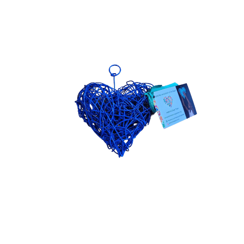 Blue Wire Heart (10cm)