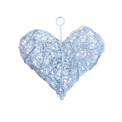 White Wire Heart (25cm)