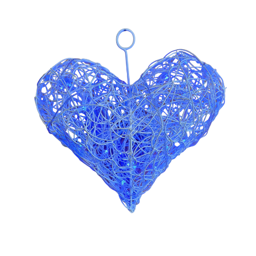 White Wire Heart (25cm)
