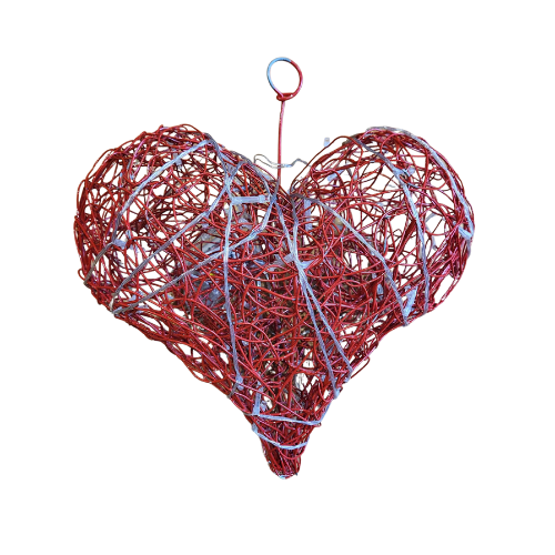 Red Wire Heart (25cm)